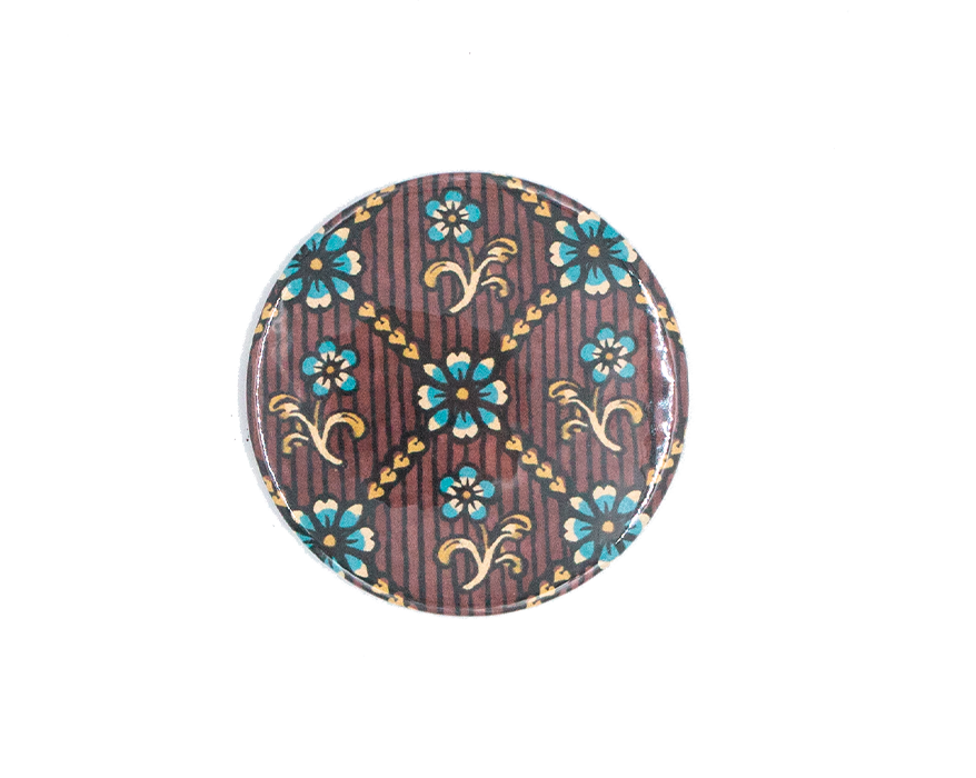 Miroir de poche "Coeurs garance"