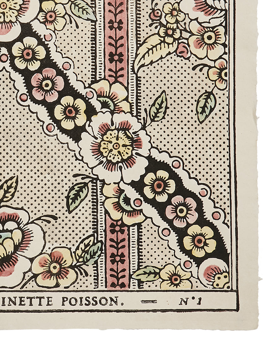 Domino paper "Guirlandes de fleurs"
