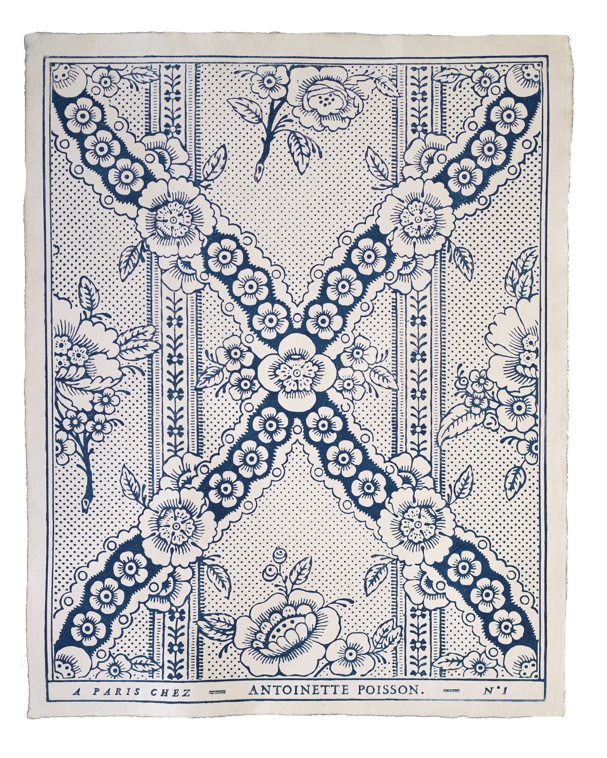 Domino paper "Guirlandes de fleurs"