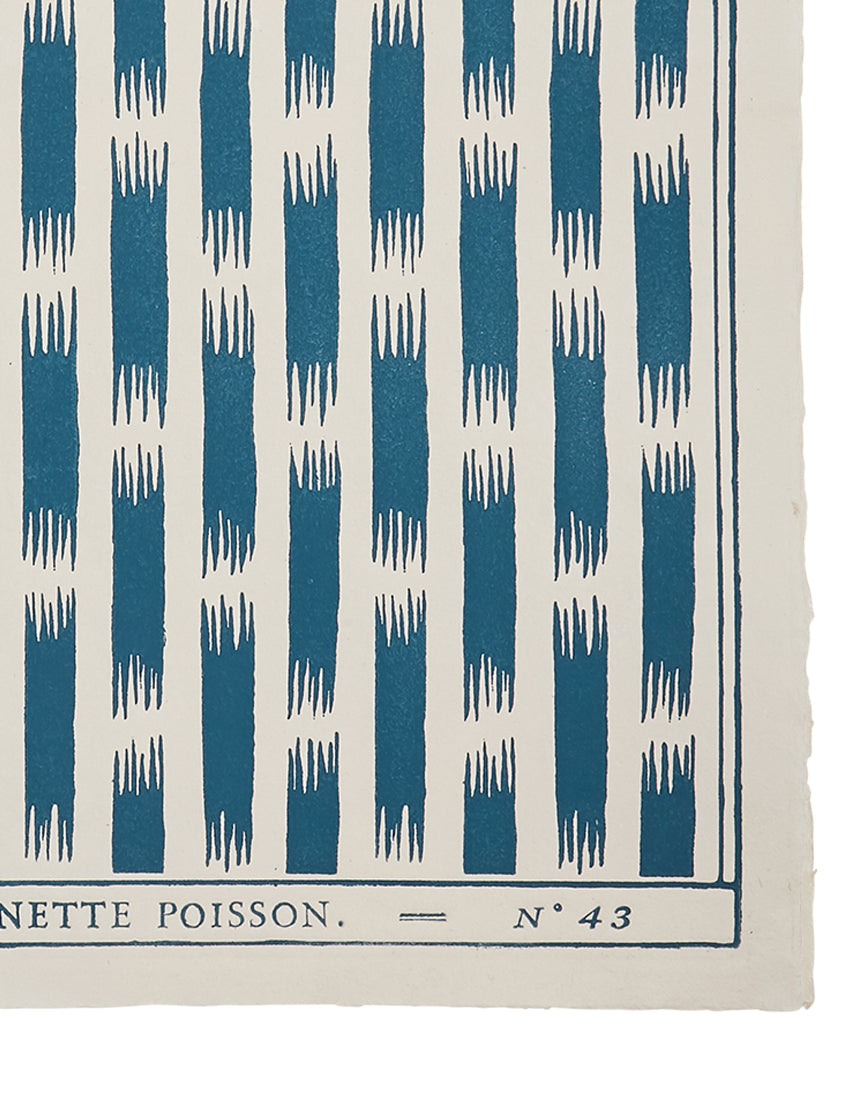 Domino paper "Petit ikat rayure"