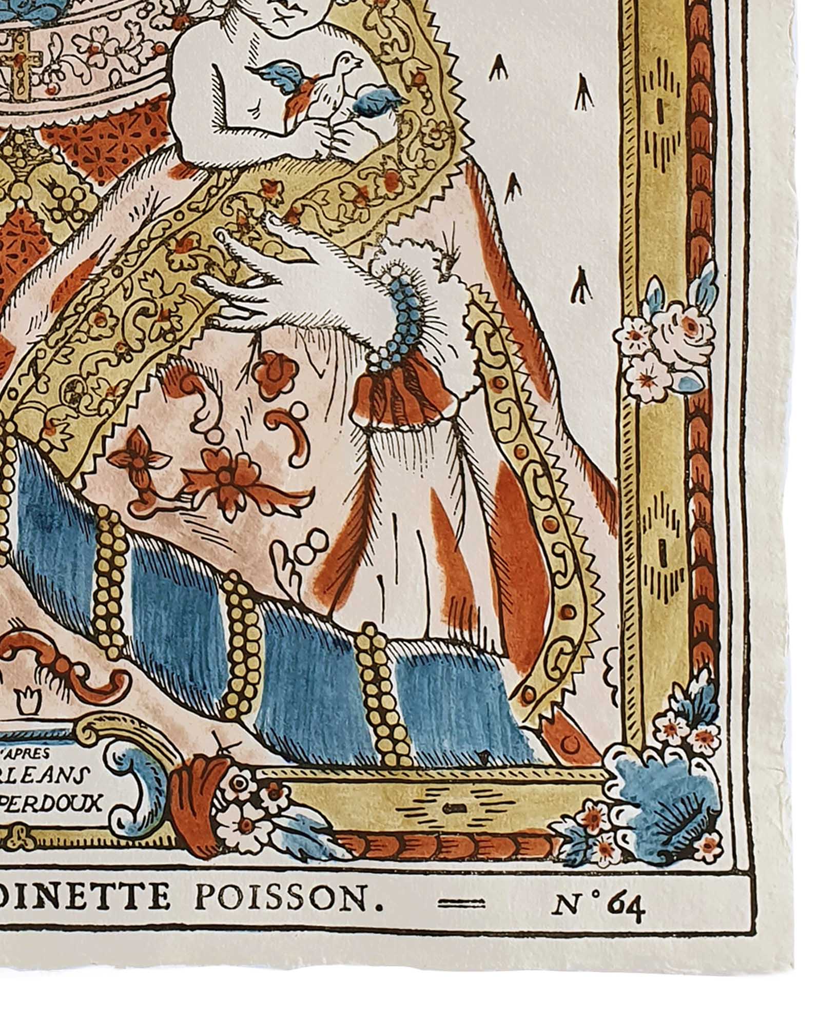 Papier dominoté "La Madone à l'enfant"