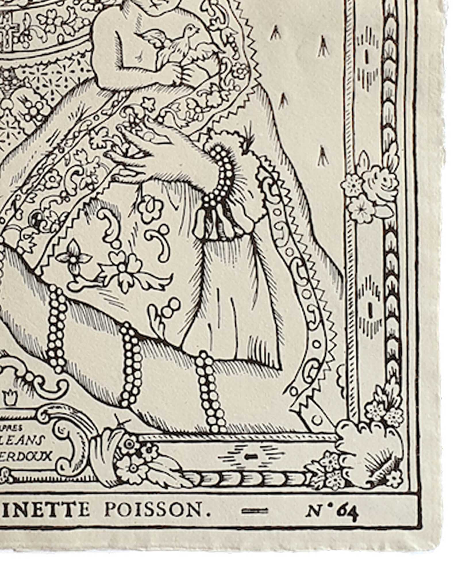 Papier dominoté "La Madone à l'enfant"