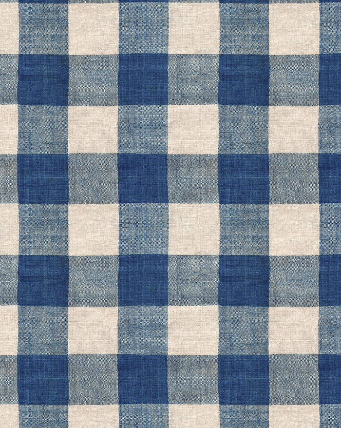 Fabric "Carreaux indigo"
