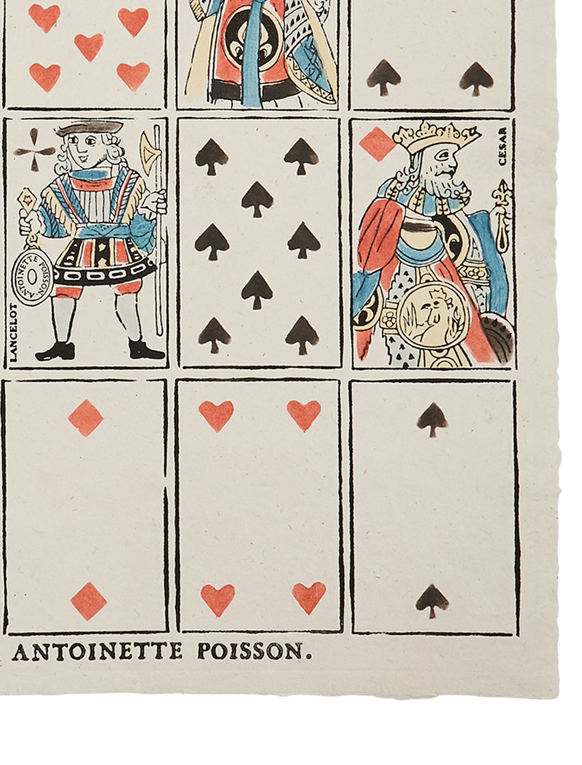 Papier dominoté "Cartes à jouer", pair