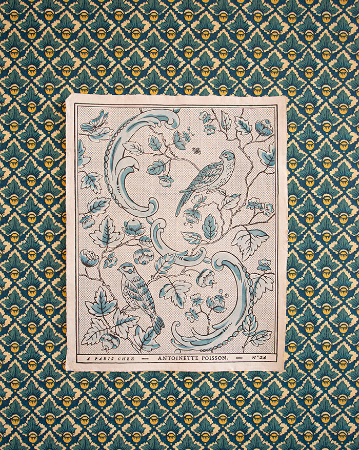 Papier dominoté "Oiseaux & Feuillage"