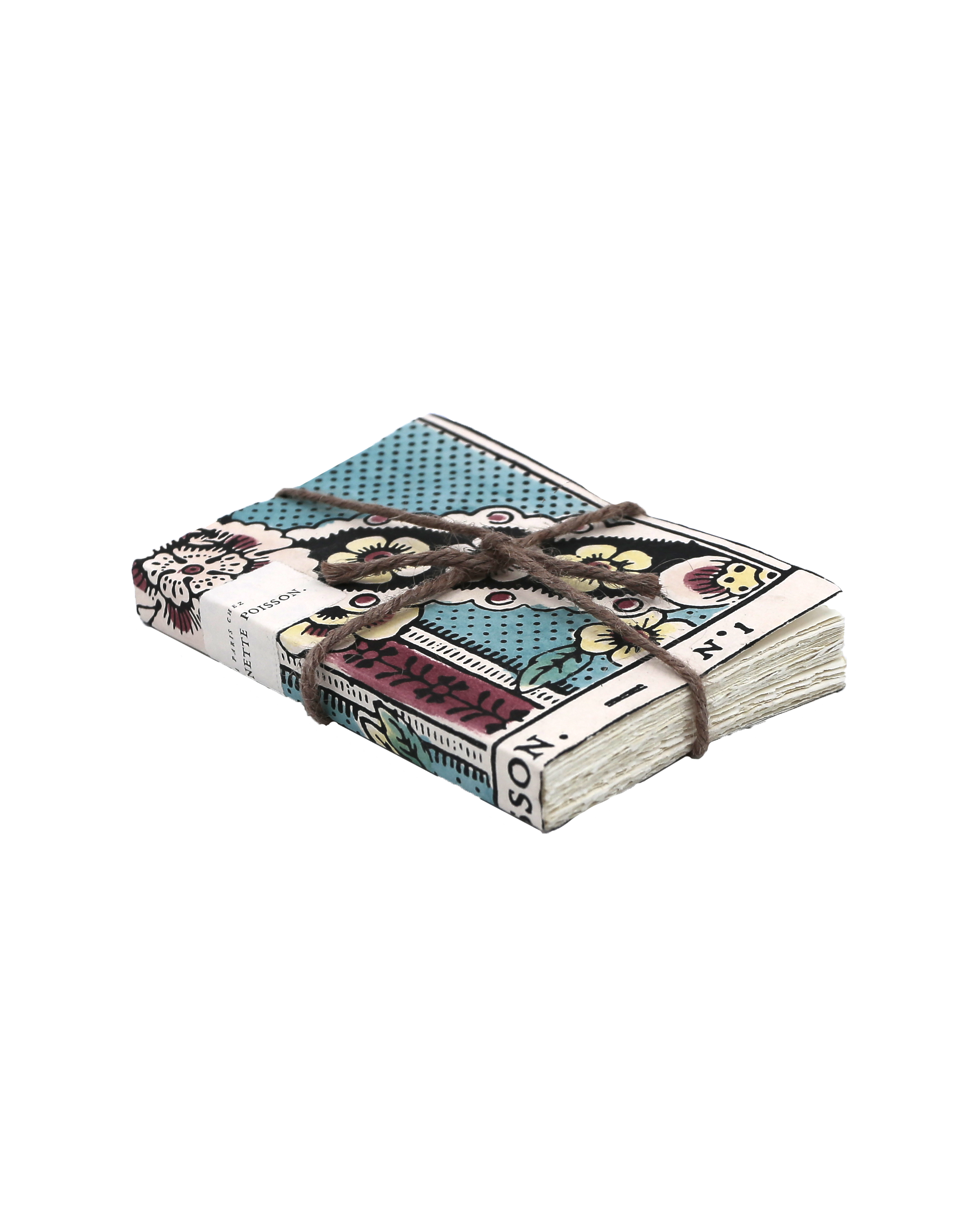 Carnet cousu main "Guirlande de fleurs"