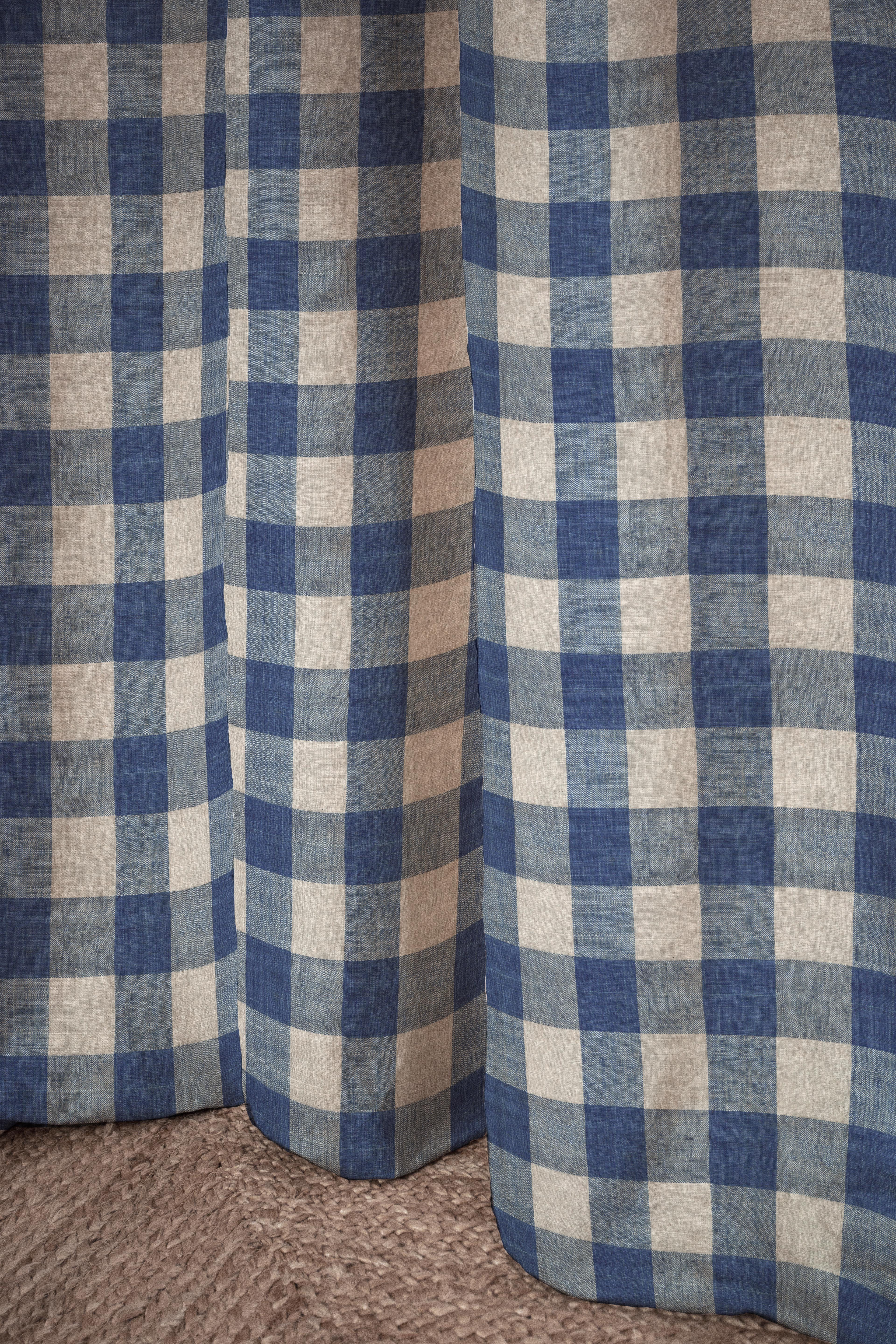 Fabric "Carreaux indigo"