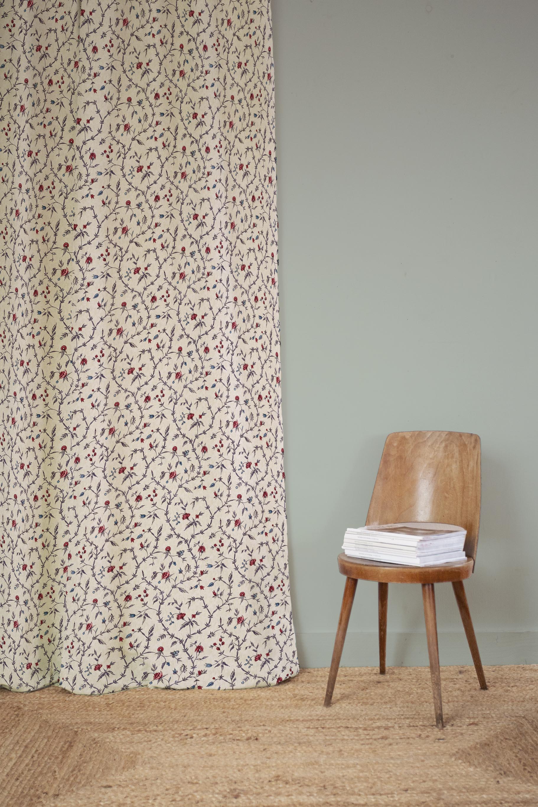 Tissu "Jardin d'œillets"