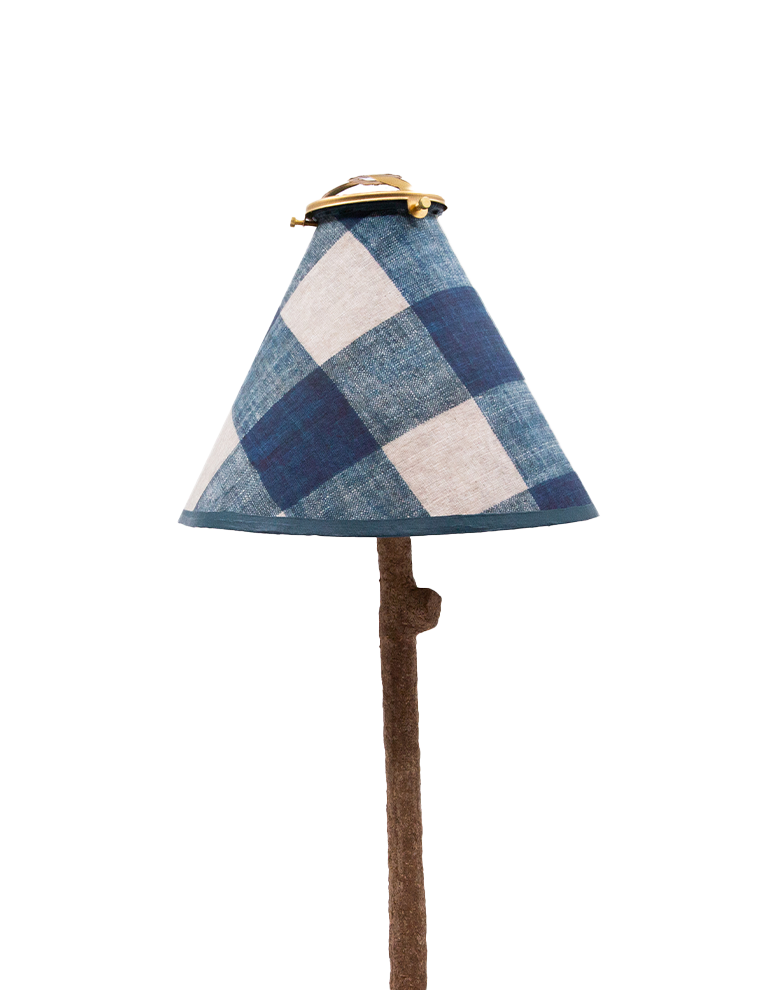 Lampshade "Carreaux indigo"