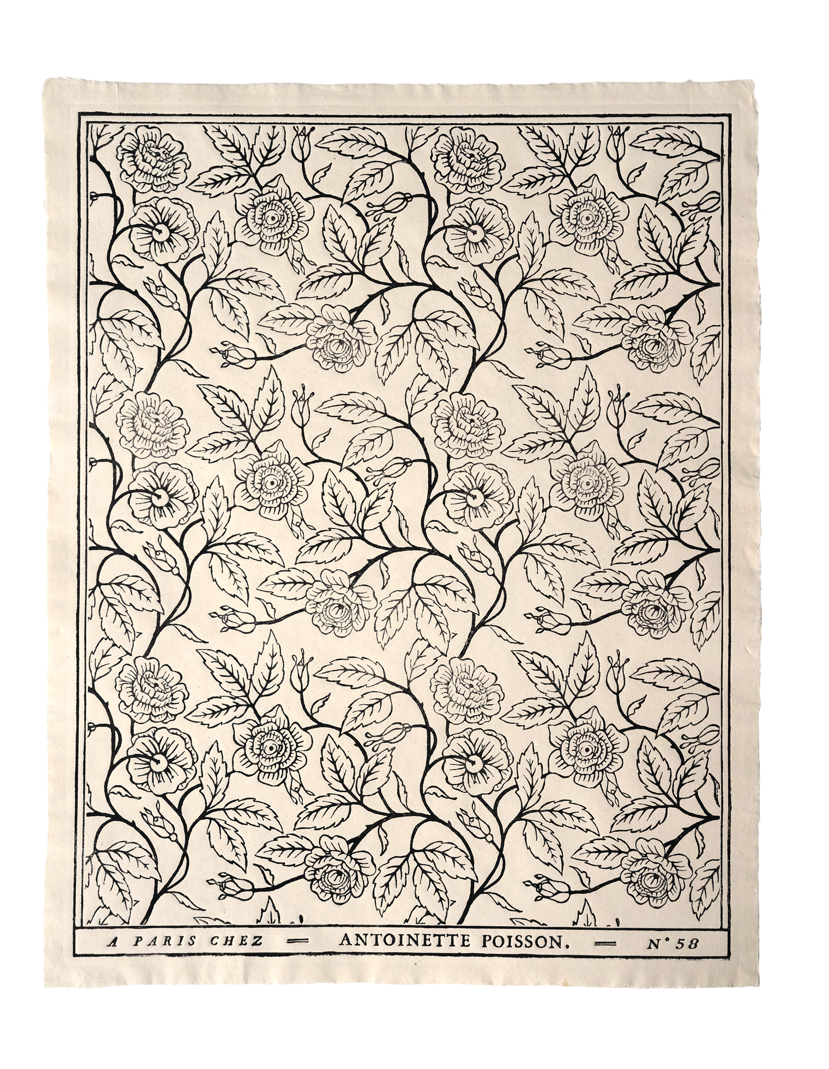 Domino paper "Buisson de roses"