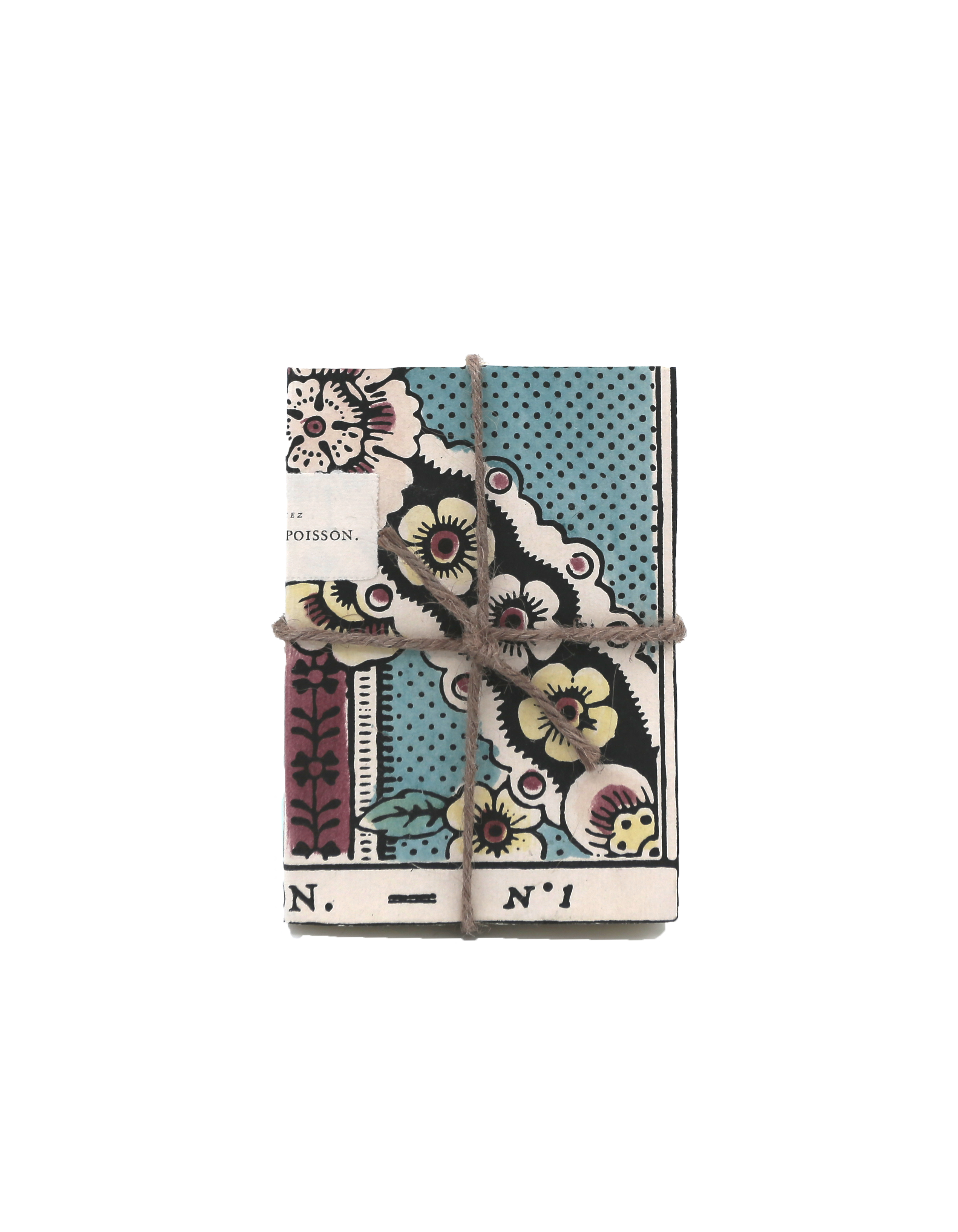 Carnet cousu main "Guirlande de fleurs"