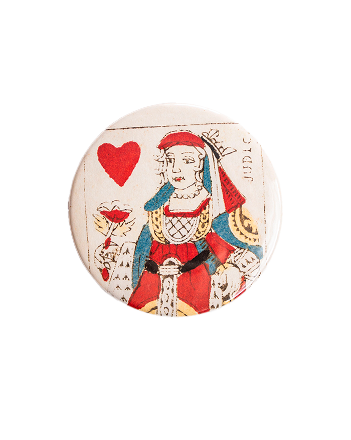 Miroir de poche "Dame de cœur"