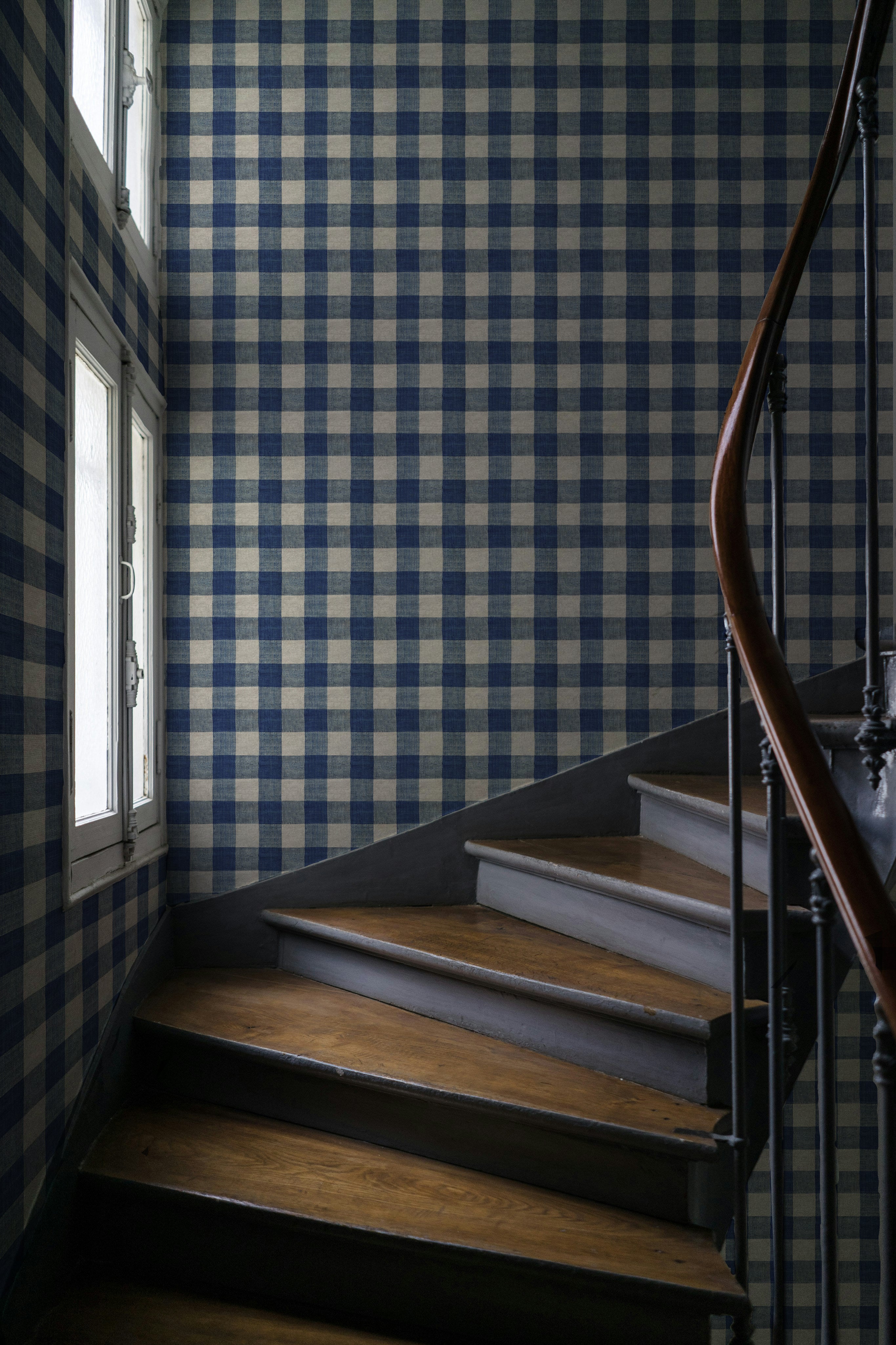 Wallpaper "Carreaux indigo"