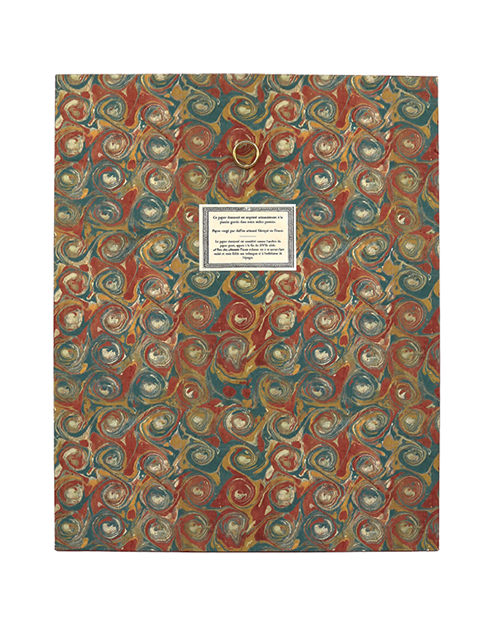 Framed domino paper "Indienne"