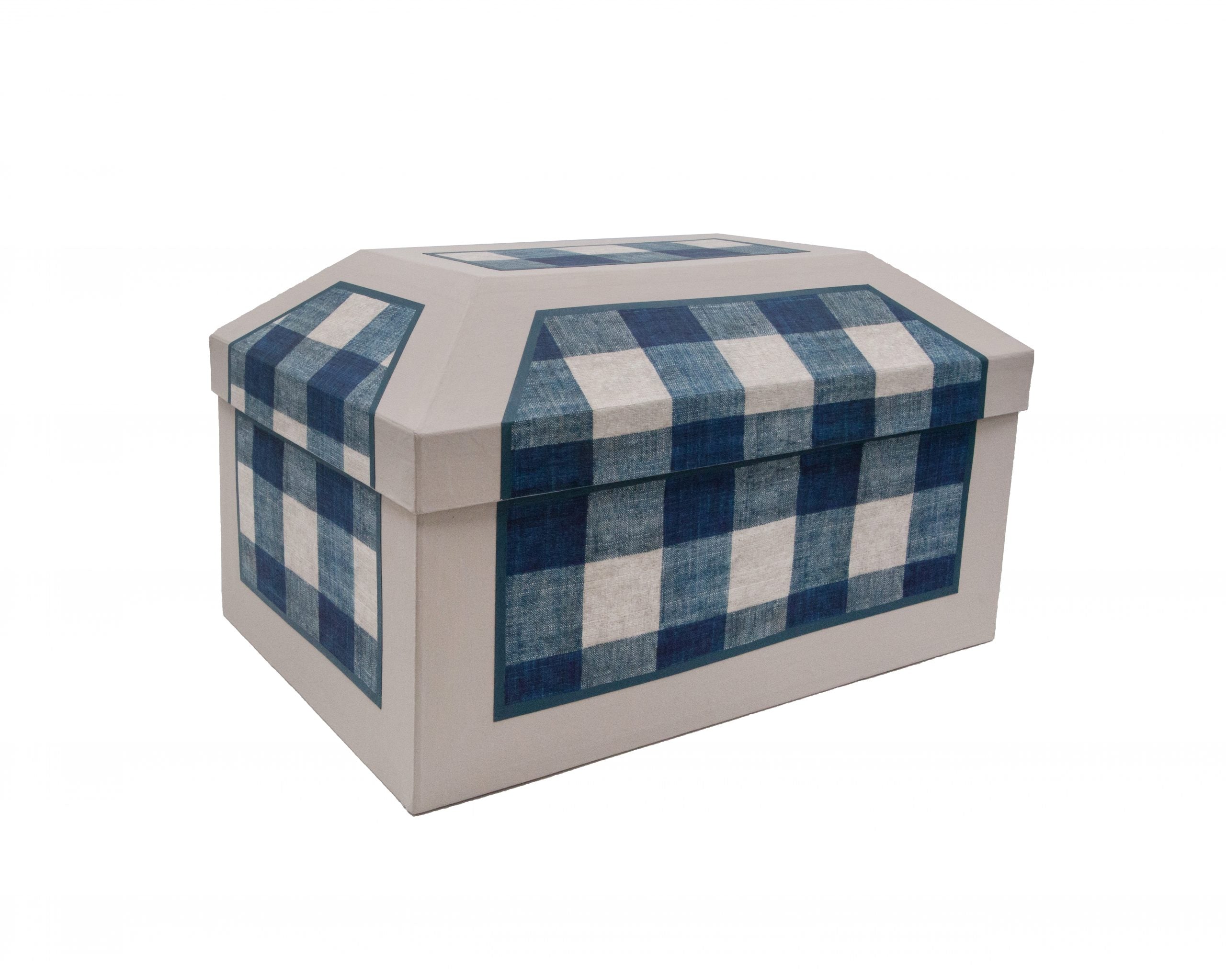 Large box "Carreaux indigo"