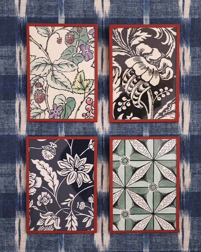 Framed domino paper "Mézières"