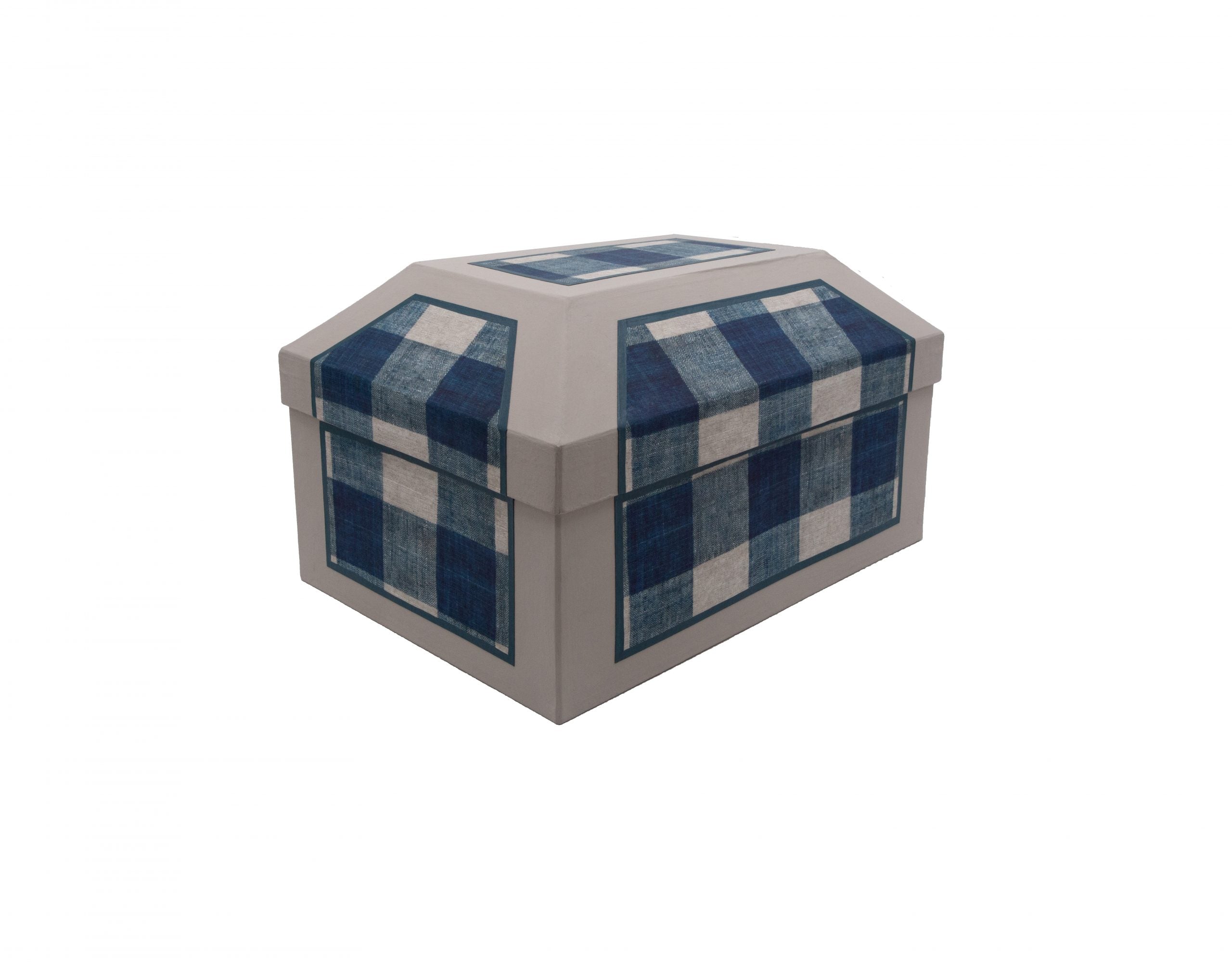 Medium box "Carreaux indigo"