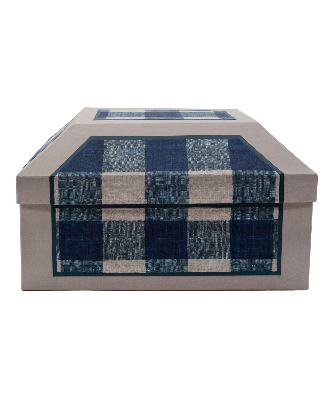 Medium box "Carreaux indigo"