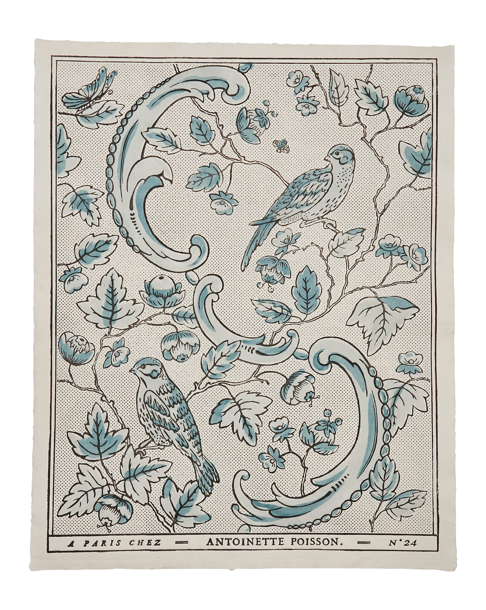 Domino paper "Oiseaux & Feuillages"