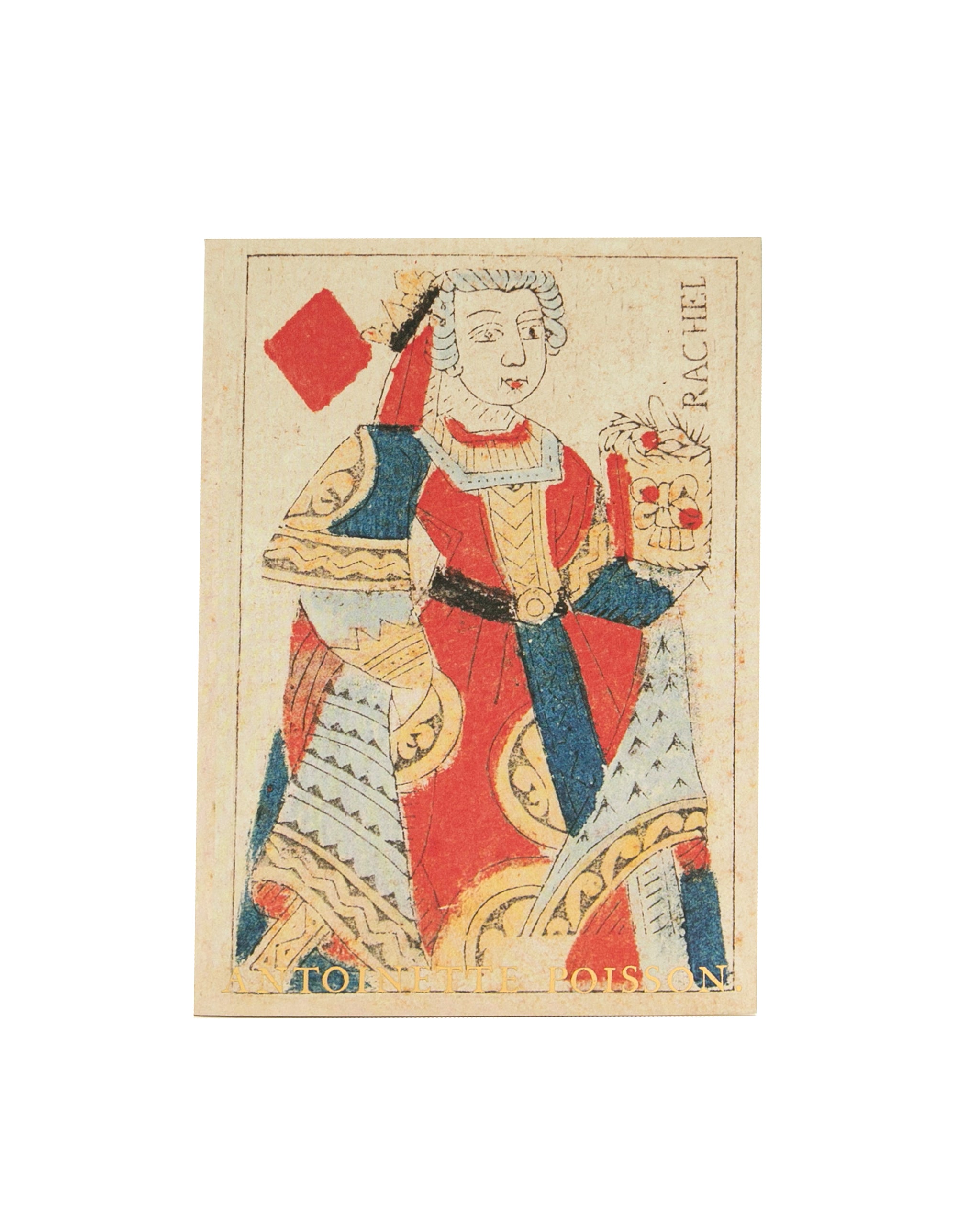 Carte à Jouer érotique Transparente 19ème - Dame De Carreaux - France - Parfait état