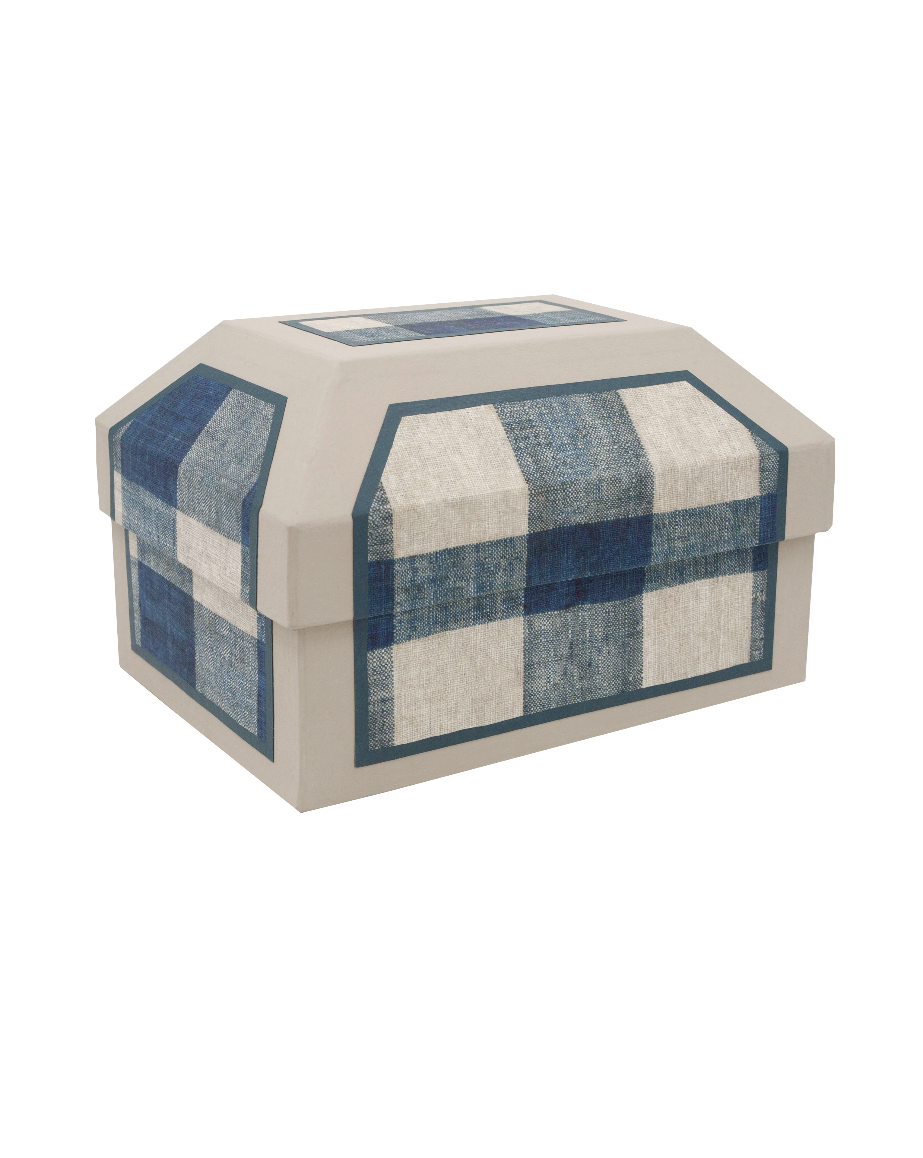 Small box "Carreaux indigo"