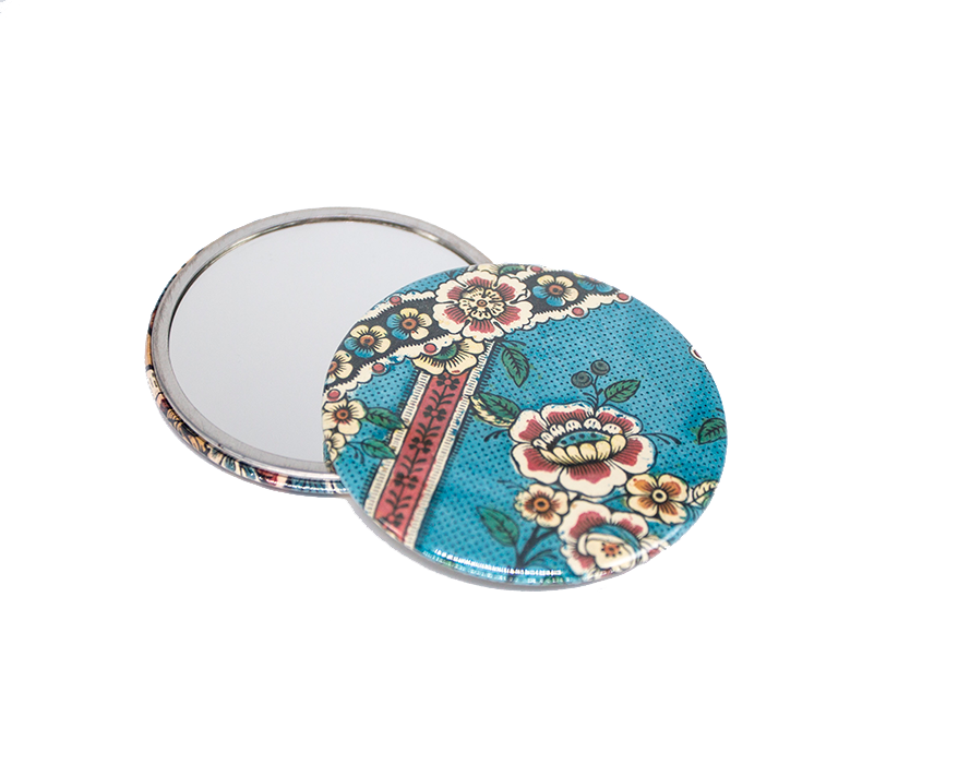 Miroir de poche "Guirlande de fleurs"
