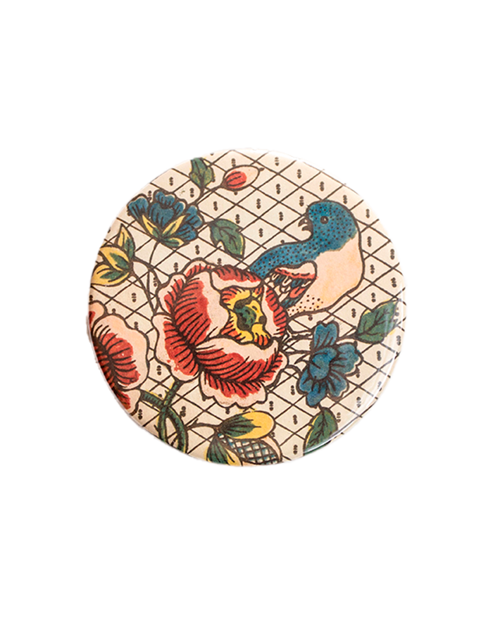 Miroir de poche "Rubans & Oiseaux"