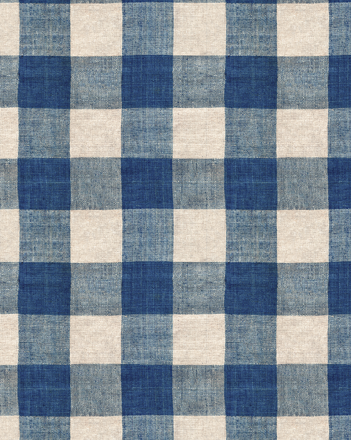 Tissu "Carreaux indigo"