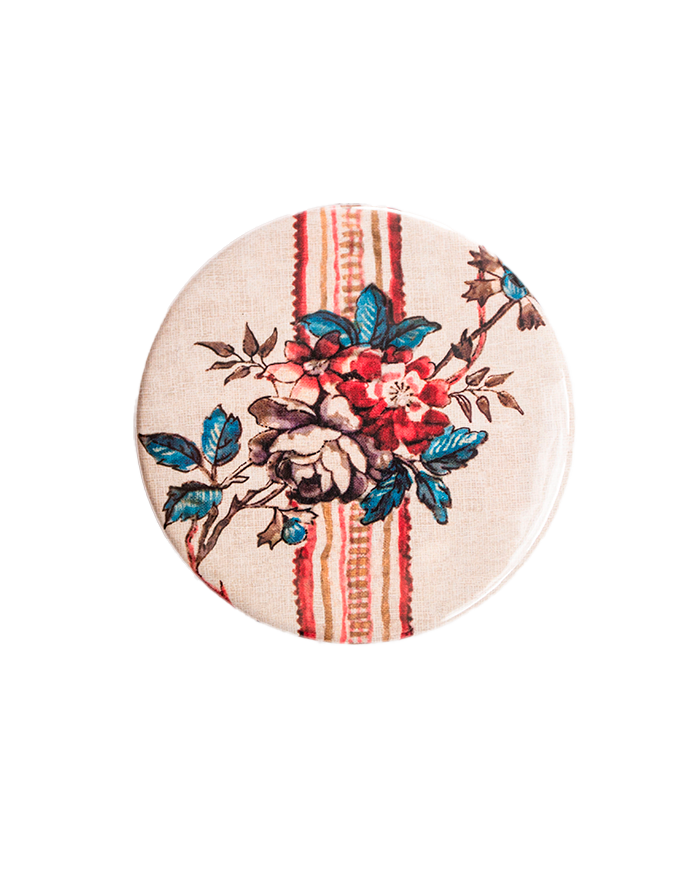 Miroir de poche "Rayures provençales"