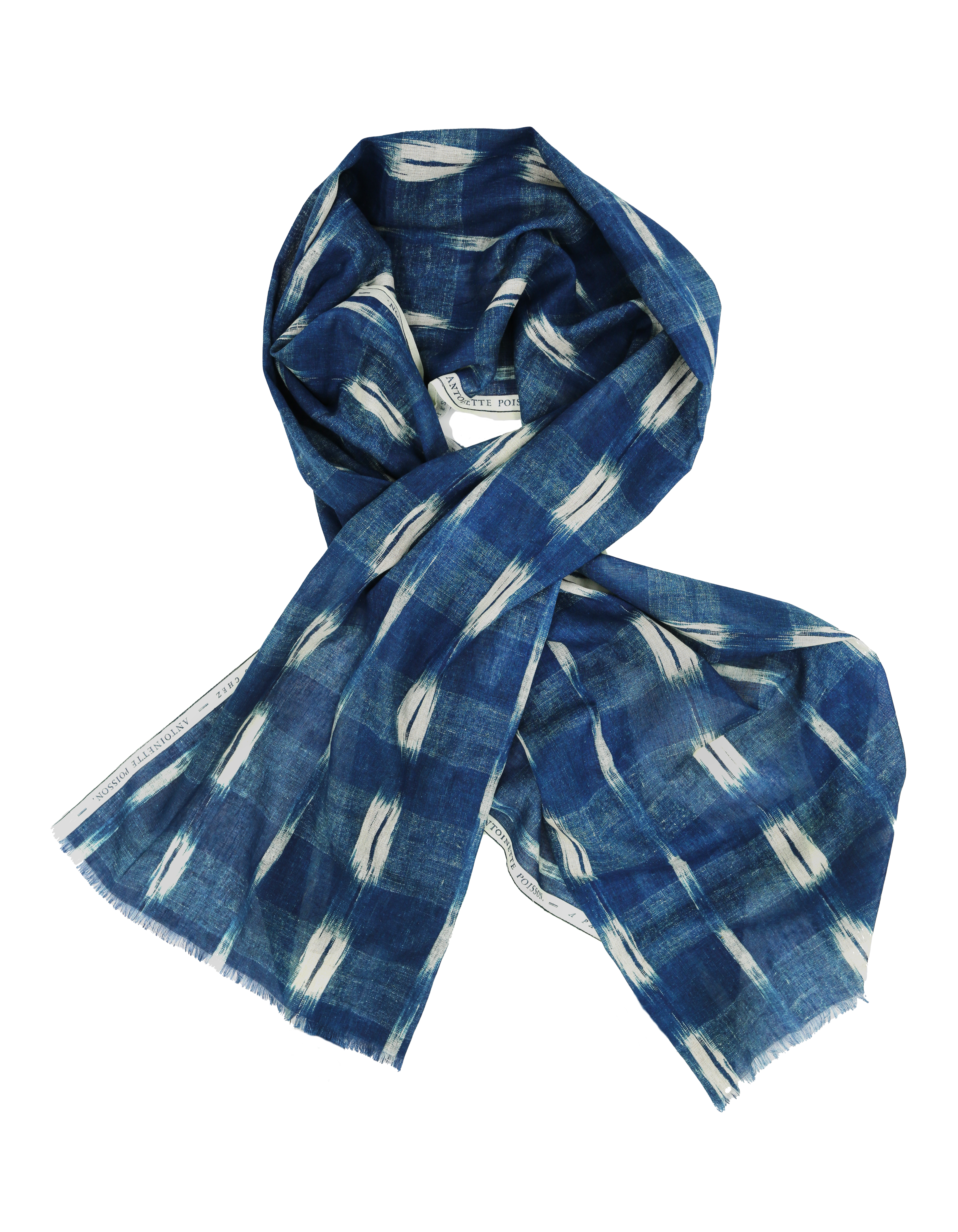 Scarf "Flammé indigo"