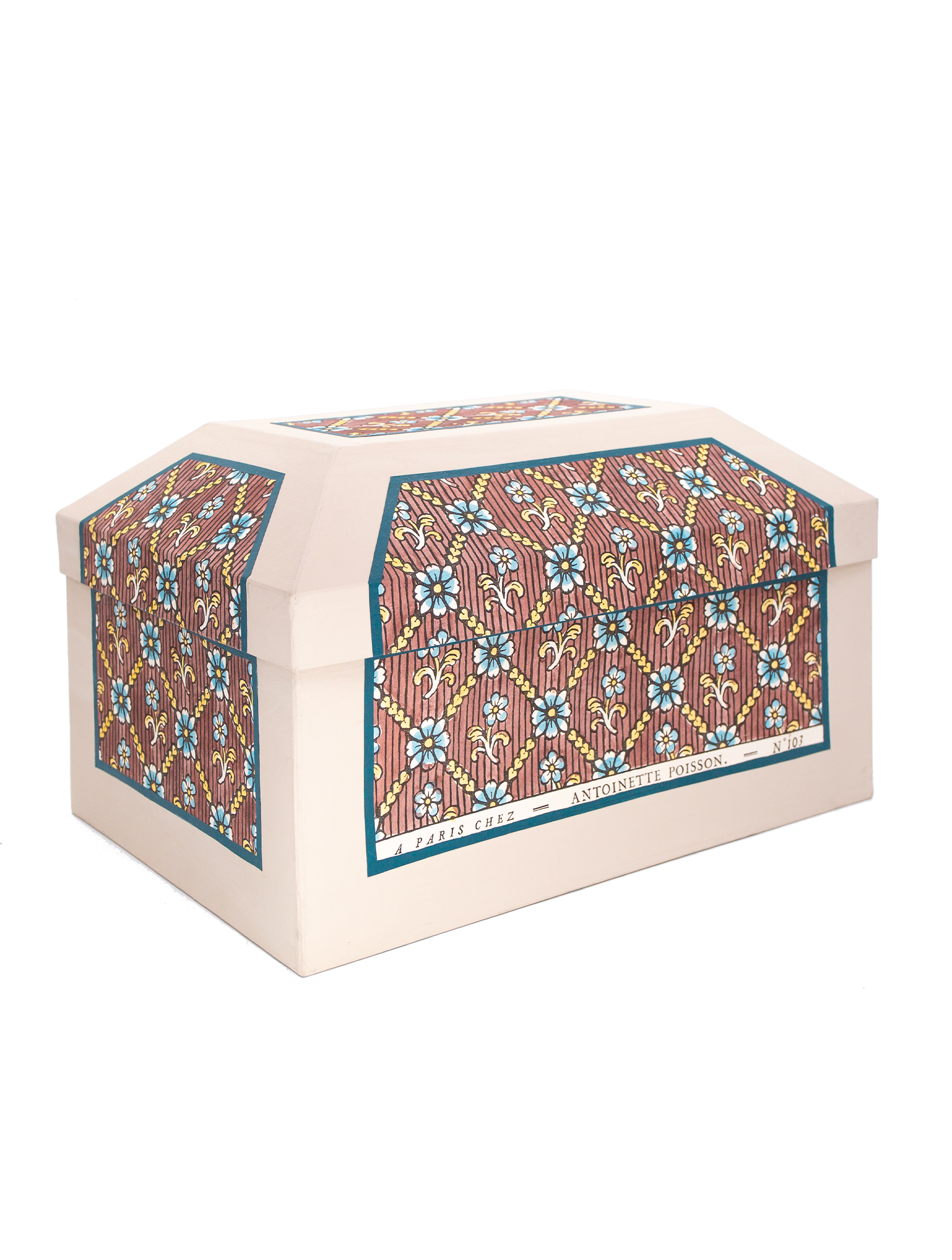 Large box "Coeurs garance"