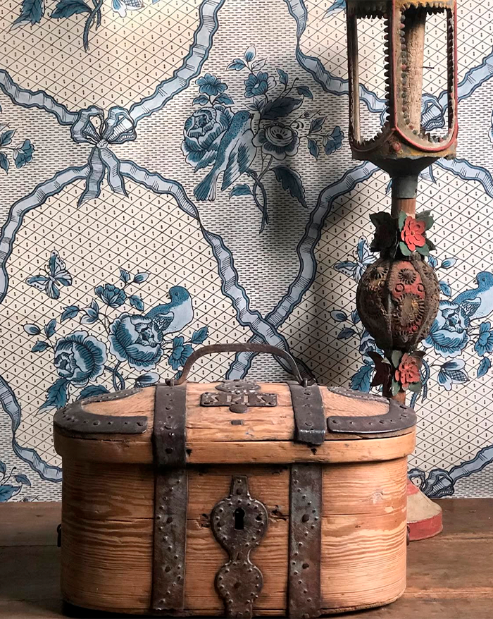 Papier peint "Rubans & Oiseaux"