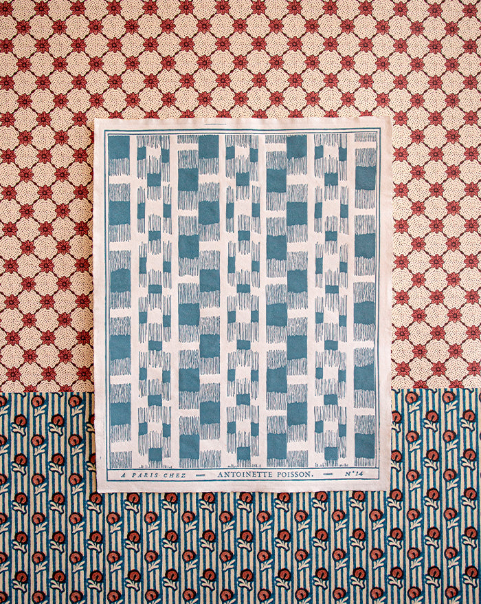 Papier dominoté "Ikat"
