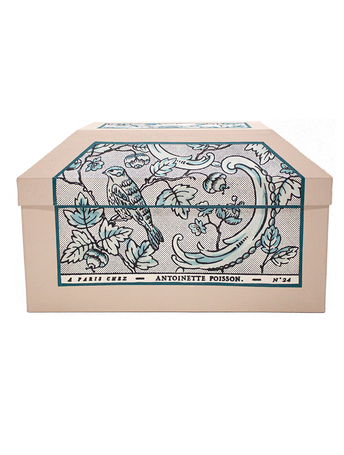 Grande boîte coffre "Oiseaux et feuillage"