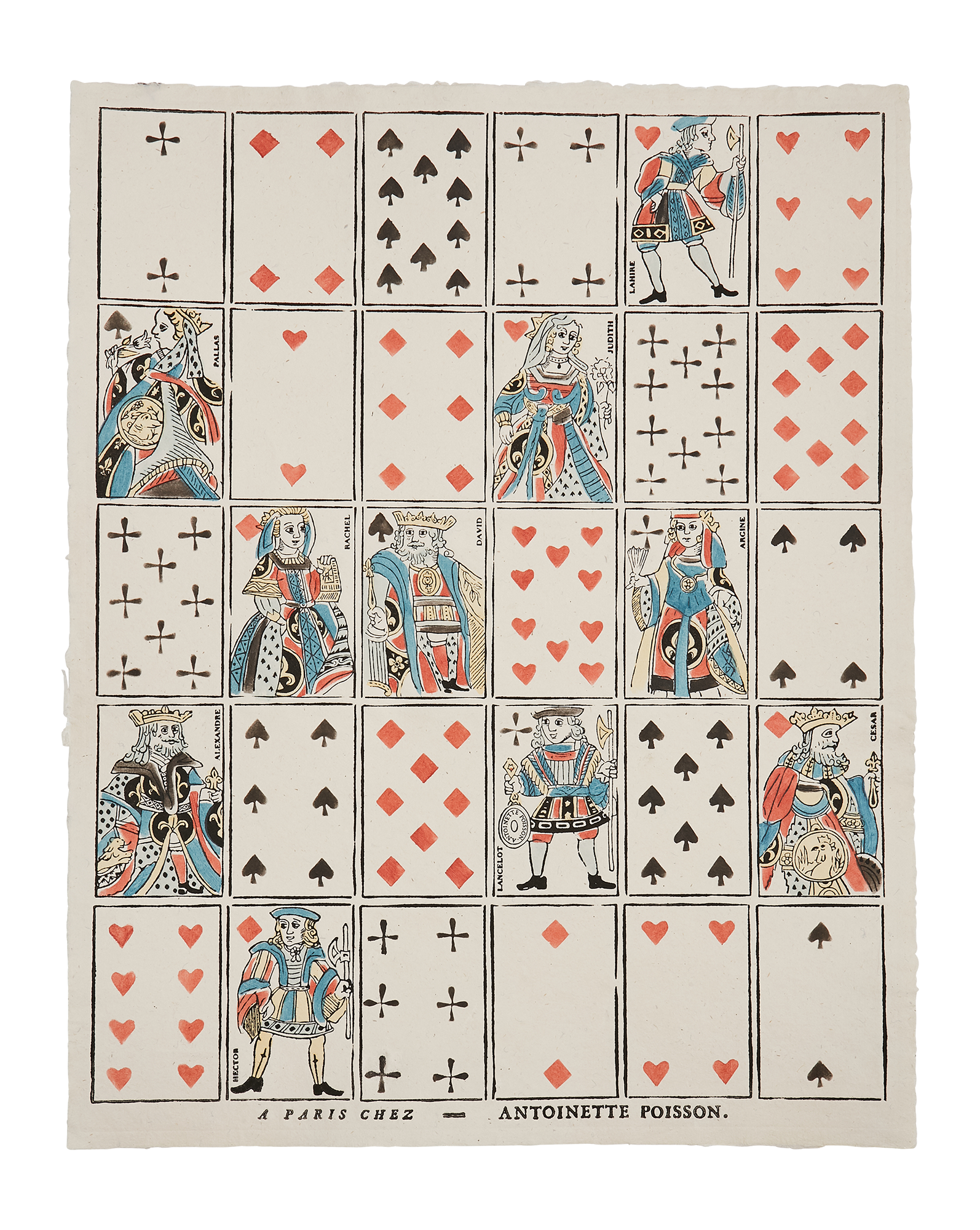 Papier dominoté "Cartes à jouer", pair