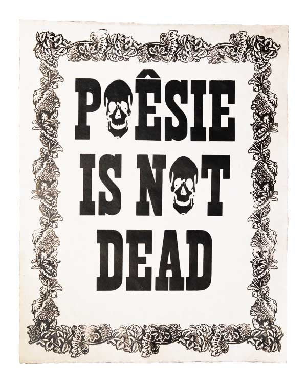 Poème Affiche "Poêsie is not dead"