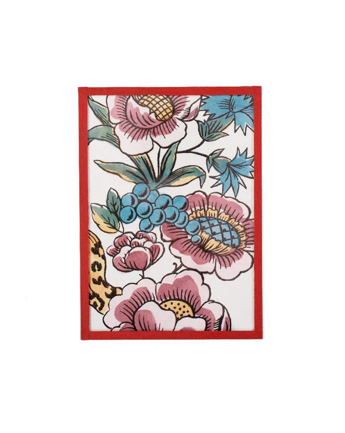 Domino encadré petit format "Marie-Antoinette fleurs"