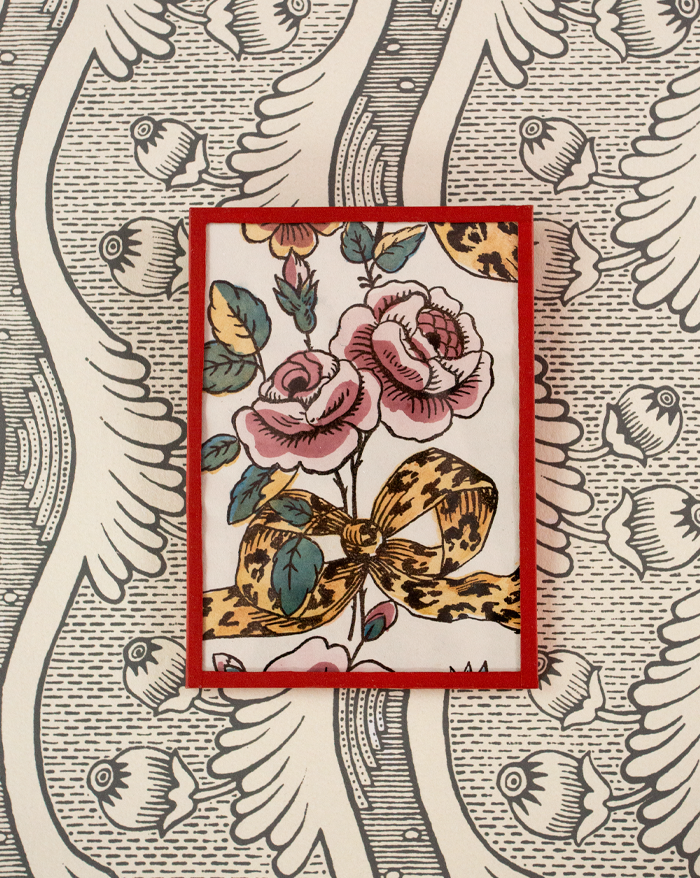Domino encadré petit format "Marie-Antoinette noeuds"
